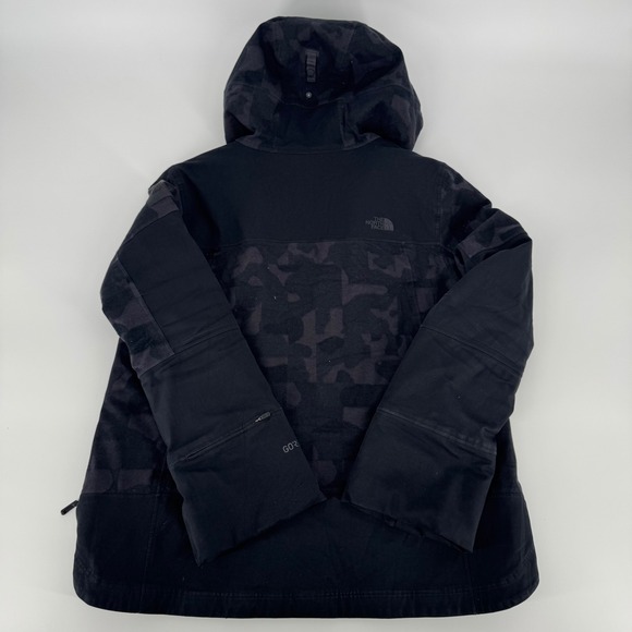 The‎ North Face Women's GTX PrimaLoft Insulated Parka Black Camo Hooded M - Picture 2 of 10